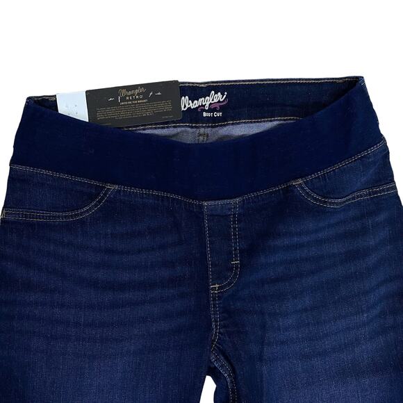Wrangler Retro Mae Mid Rise Boot Cut Maternity Jeans 9 x 30 Blue Stretch Comfort - Picture 5 of 10
